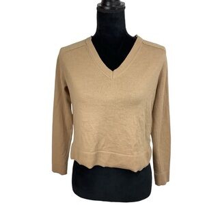 CLUB MONACO WOOL TOAST V NECK SWEATER S